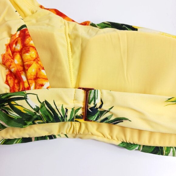 Anthropologie Classic One-Shoulder Bikini Top in Pina Colada - Picture 10 of 13